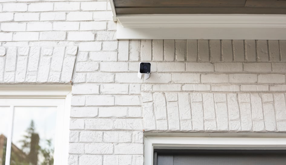 ADT outdoor camera on a Sioux City home